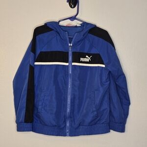 Puma Royal Blue and Black Hooded Toddler Jacket